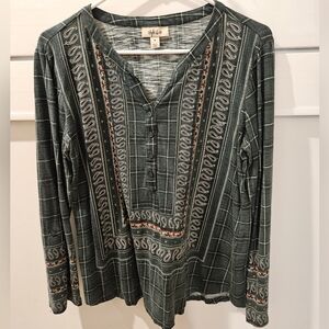 Cotton/modal blend boho blouse